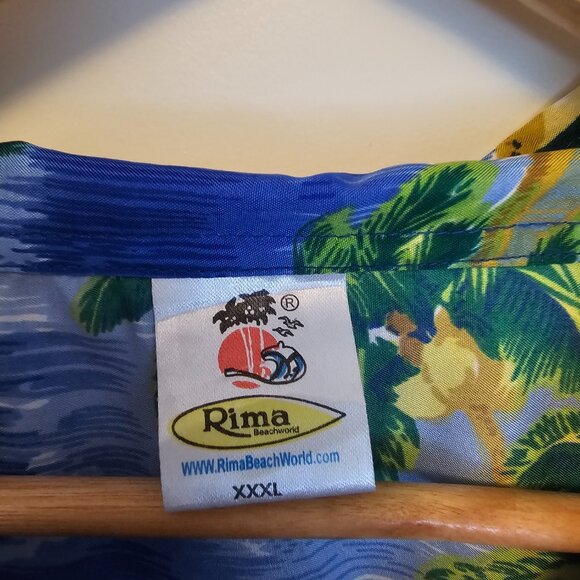 Big & Tall Hawaiian Button Up Shirt 3xl - Picture 2 of 3